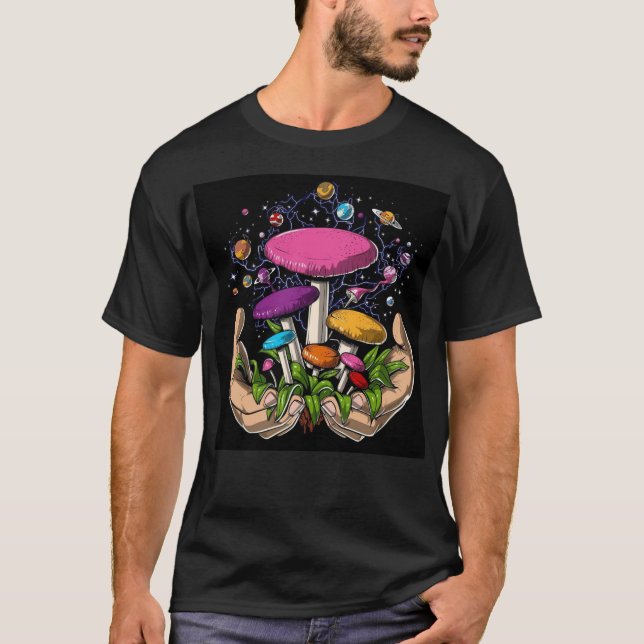 T-shirt spirituel psychédélique dans le champignon (Devant)