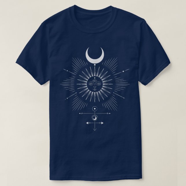 T-shirt Spirituelle Mystique Lune Wiccan Witch Pagan Goth  (Design devant)