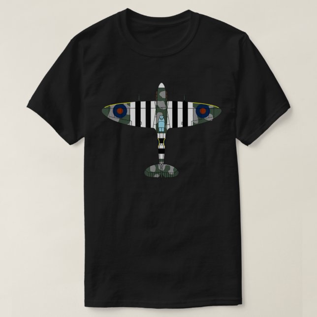T-shirt Spitfire Icone Guerre Mondiale II avion britanniqu (Design devant)