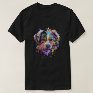 T-shirt Splash Art Australian Shepherd