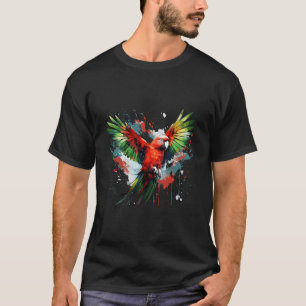 T-shirt Splash Art mignon Australien King Parrot couleur