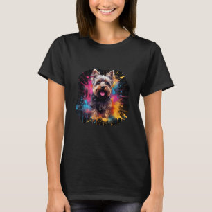 T-shirt Splash Art Yorkshire Terrier - Yorkshire Terrier S