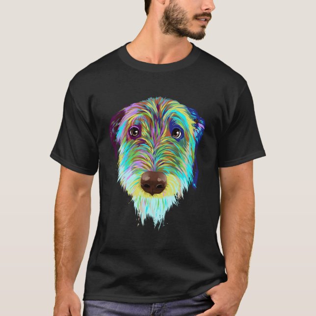 T-shirt Splash Dog Irish Wolfhound (Devant)