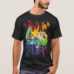 T-shirt Splatoon Pride Restez frais Rainbow Paint Splat 