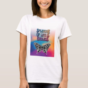 T-shirt Splendeur de vie avec papillon