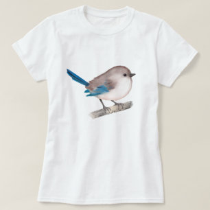 T-shirt Splendid Fairy Wren Bird on Branch