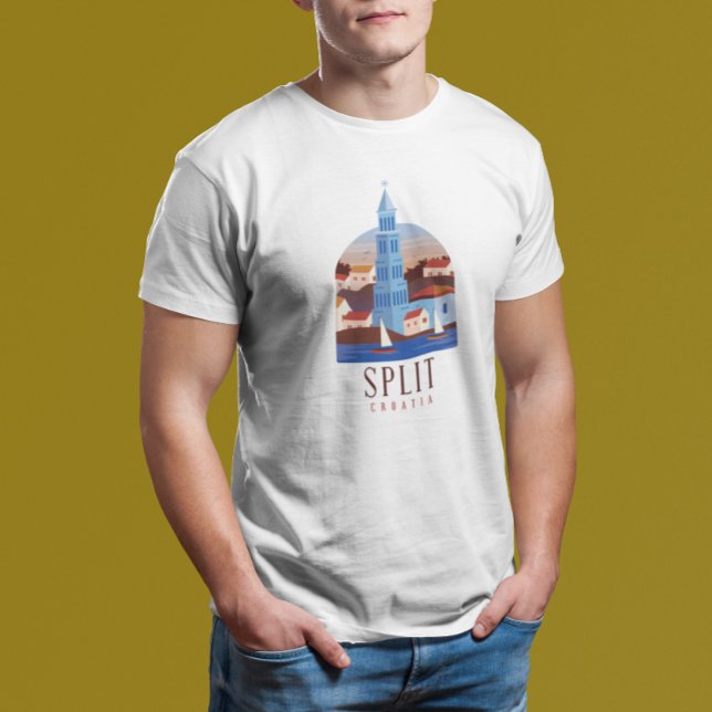 T-shirt Split Croatie Dalmatie Vintage (Split Croatia Dalmatia Vintage T-Shirt)
