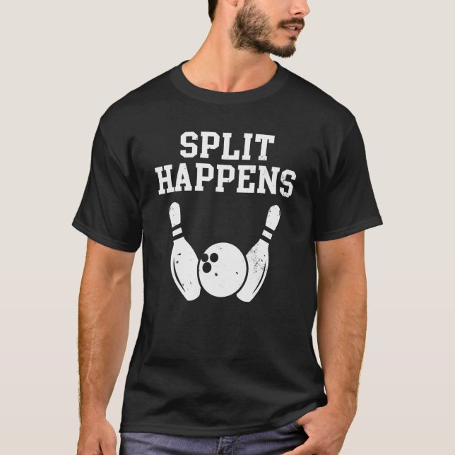 T-shirt Split Happens Bowling (Devant)