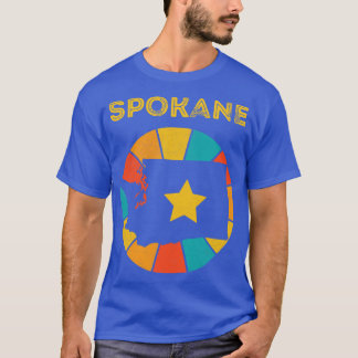 T-shirt Spokane Washington Souvenir Vintage désorganisé 1