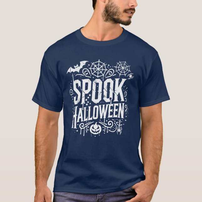 T-shirt Spook Halloween garçon design (Devant)