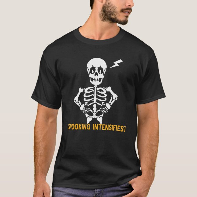 T-shirt Spooking Intensifie crâne effrayant costume hallow (Devant)