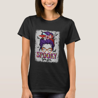 T-shirt Spooky Gaga Messy Hair Bun Scary Halloween Costume