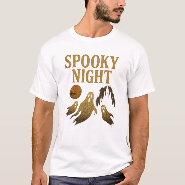 T-shirt Spooky Night Halloween Classic Gothic Aesthetic (Devant)