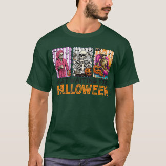 T-shirt Spooky Summer Skeleton Just Waiting For Halloween 
