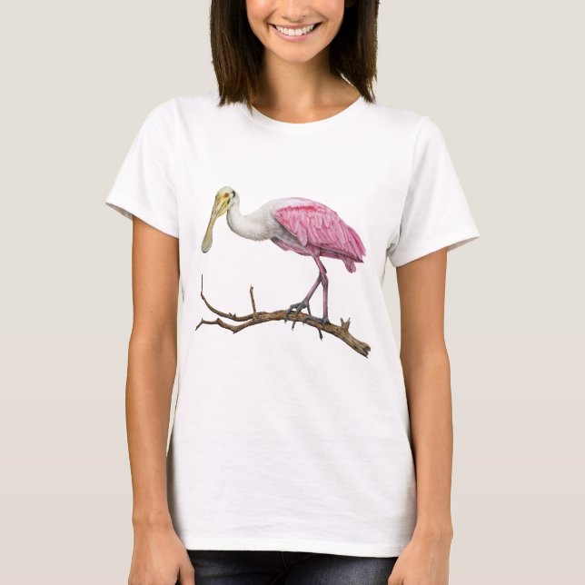 T-shirt Spoonbill Roseate (Devant)