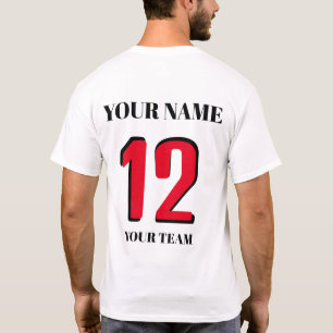 T-shirt Sport customisé Nom icône ou indicateur