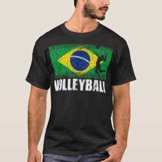T-shirt Sport de volley-ball, drapeau du Brésil, volleybal