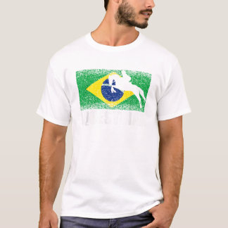 T-shirt Sport équestre rétro Brésil Drapeau brésilien Chev