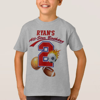 T-shirt sport étoile 2e anniversaire