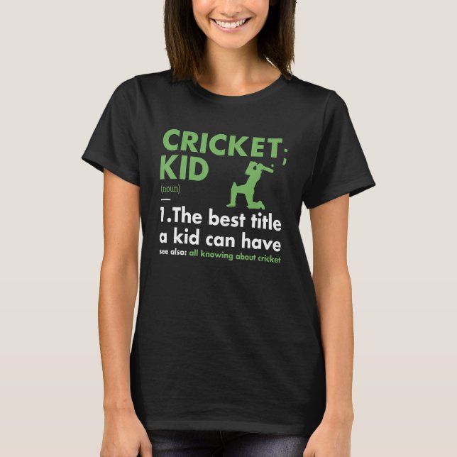 T-shirt Sport Kid Definition Cricket (Devant)