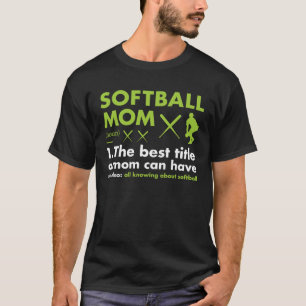 T-shirt Sport Maman Définition Softball