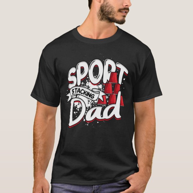 T-shirt Sport Stacking Dad Speed Stacker Sport Stacking re (Devant)