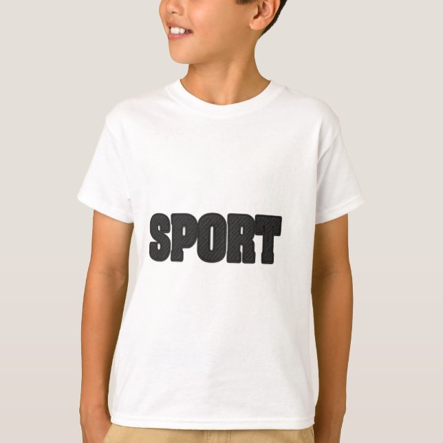 T-shirt Sport Typography Design in Dimpled Rubber Texture (Devant)