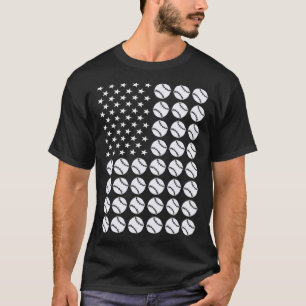 T-shirt Sport Us Drapeau Softball 1