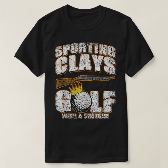 T-shirt Sporting Clays Golf With Shogun Trap Pull Clay (Design devant)