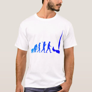 T-shirt sports bleus d'évolution de voile de marins de