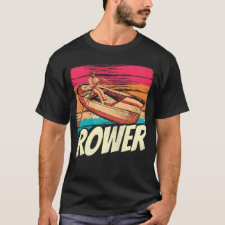 T-shirt Sports d'aviron Rame Équipage rétro famille