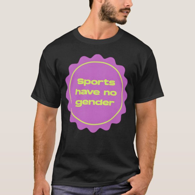 T-shirt Sports Have No Gender Feminist 70s retro (Devant)