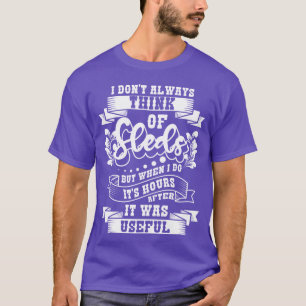 T-shirt Sports Neige Traîneau Cavalier Alpinisme famille v