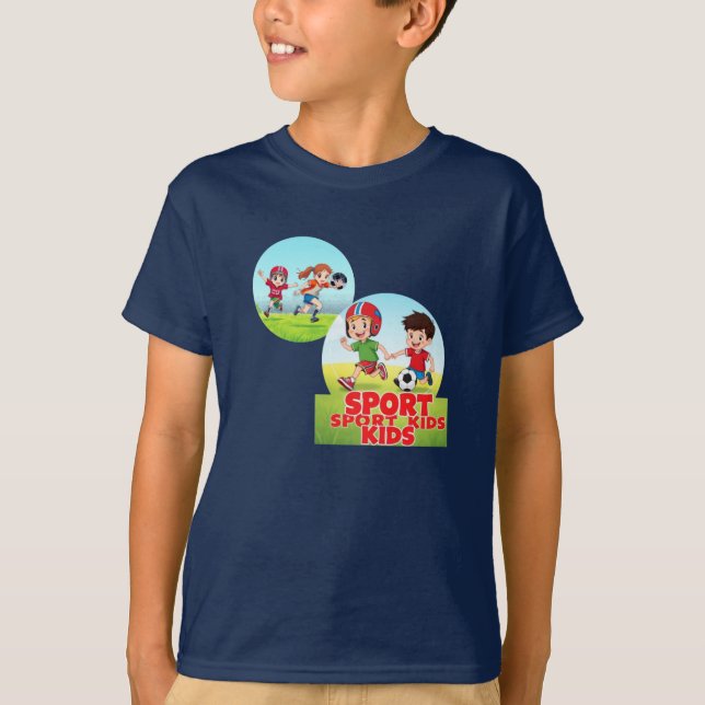 T-shirt Sporty Kids Fun Playtime Design  (Devant)
