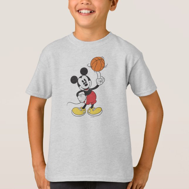 T-shirt Sporty Mickey | Basket-ball à rotation (Devant)