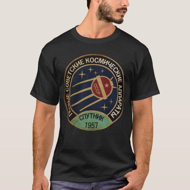 T-shirt Spoutnik 1957 Les cosmonautes soviétiques Gagarine (Devant)
