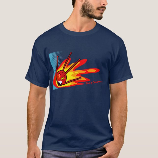 T-shirt spoutnik sur le feu (Devant)