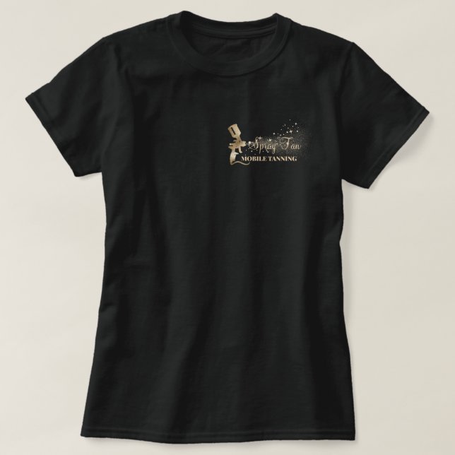 T-shirt Spray de peinture à points Brown (Design devant)