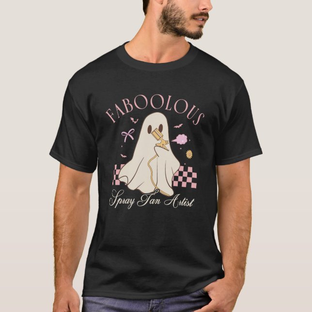 T-shirt Spray Fabole Tan Artiste Ghost Halloween Coquett (Devant)