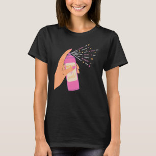 T-shirt Spray Sparkle in hand Heart Be Happy Be Bright Be