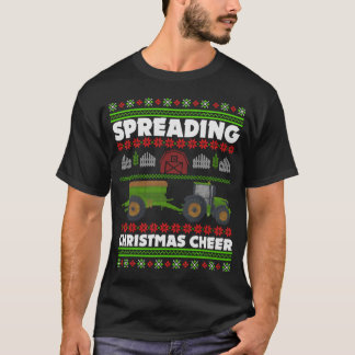 T-shirt Spreading Christmas Cheer Farming Tractor Ugly Xma