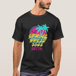 T-shirt Spring Break 2022 Retro 80S 90S Destin, Fl Family