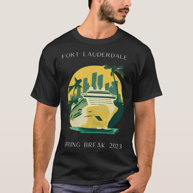T-shirt Spring Break Fort Lauderdale Florida Cruise 2023 (Devant)