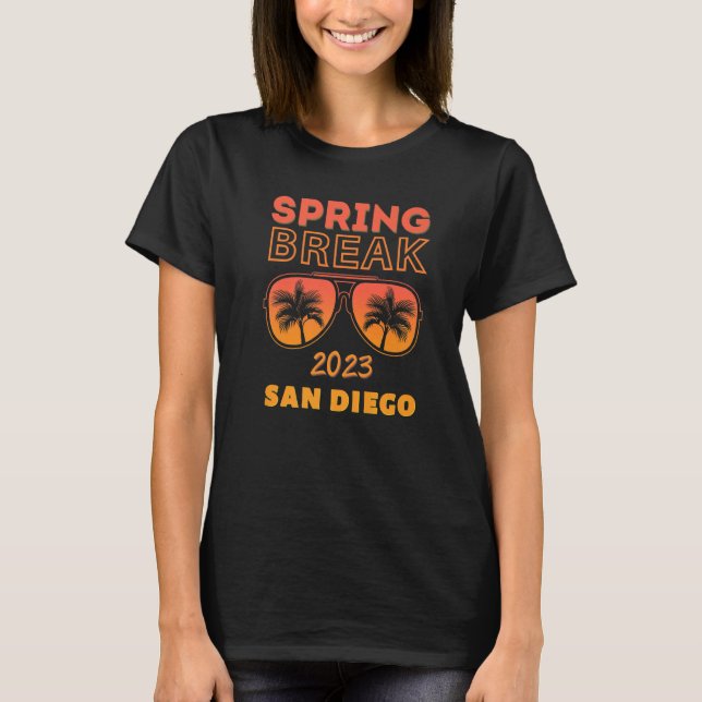 T-shirt Spring Break San Diego 2023 Sunglasses Beach Vacay (Devant)