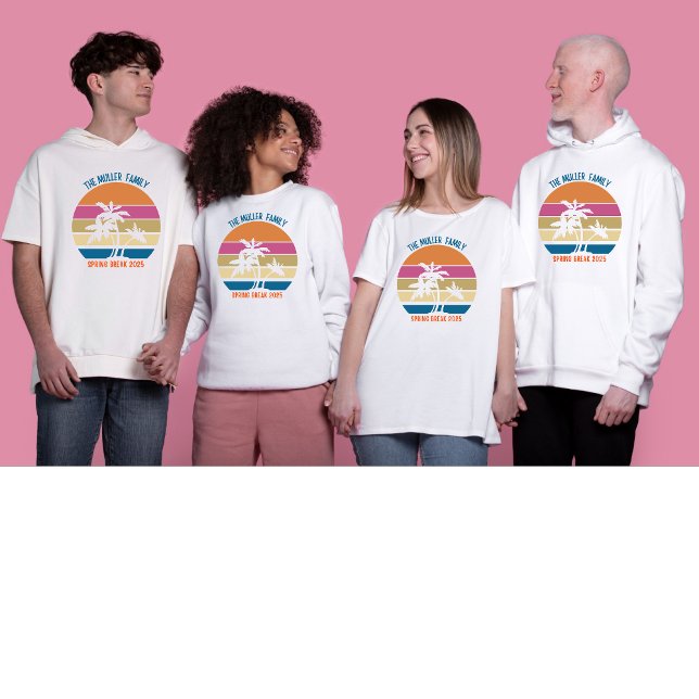 T-shirt Spring Break Trip Beach Sunset Custom Family (Créateur téléchargé)