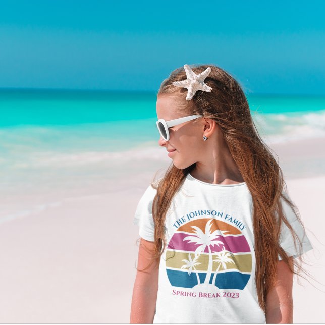 T-shirt Spring Break Trip Beach Sunset Cute Custom Girls (Créateur téléchargé)