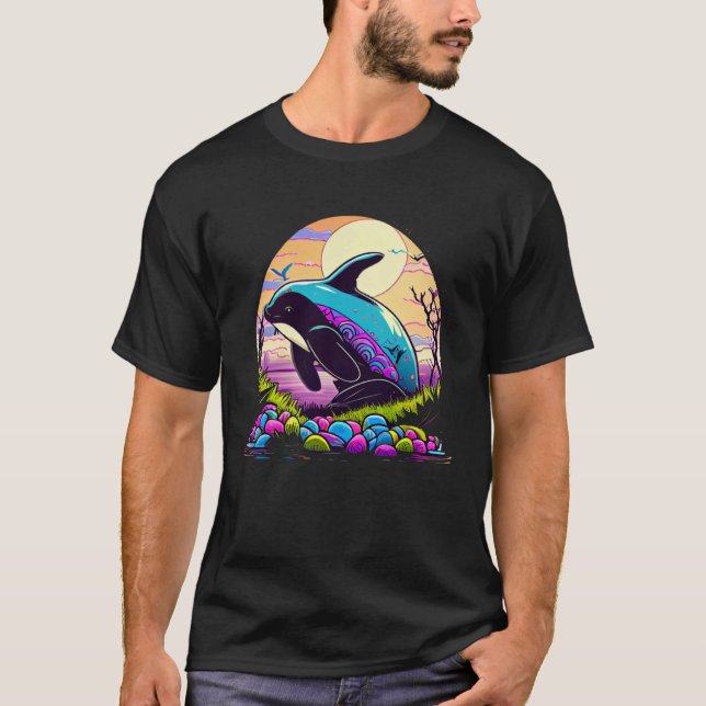 T-shirt Spring into style with this charming Orca Artwork  (Devant)