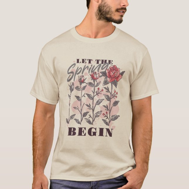 T-shirt Spring rose garden nature (Devant)