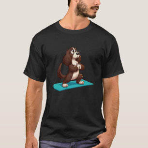 T-shirt Springer Spaniel anglais Chien de yoga Méditation