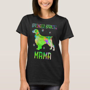 T-shirt Springer Spaniel Mama Colorée Chien Maman